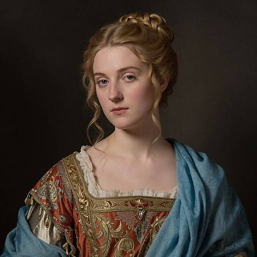 Elegant Classical Portrait of Young Woman