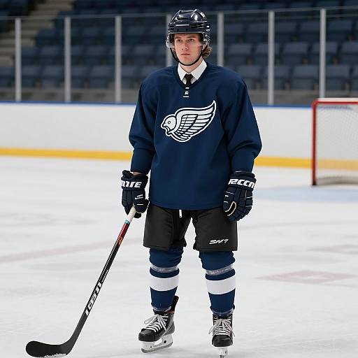 Photorealistic Hockey Player in Fancy Dress