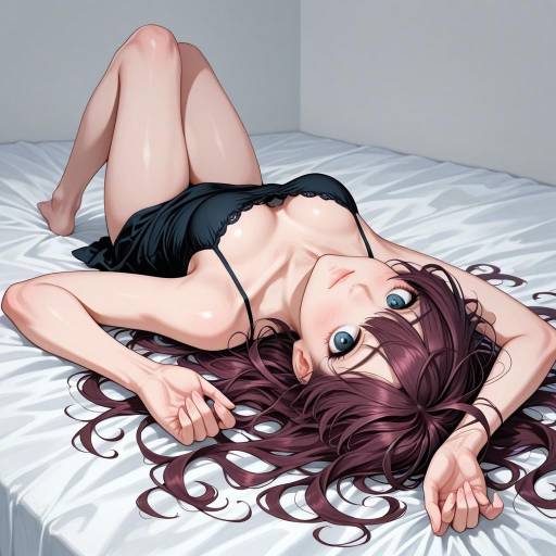Charming Girl on Bed with Jewelry