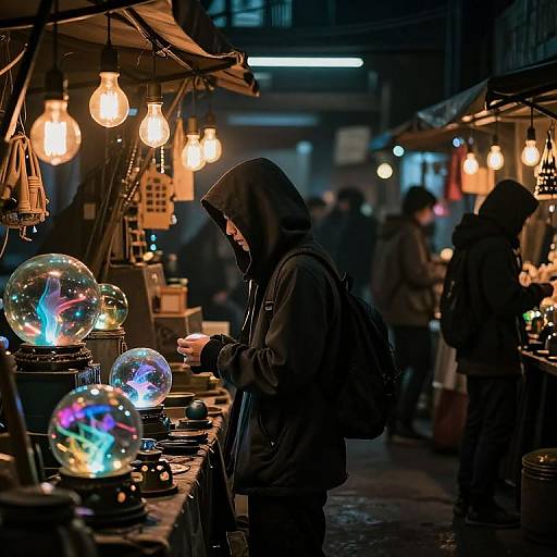 Cyberpunk Market with Dream Orbs