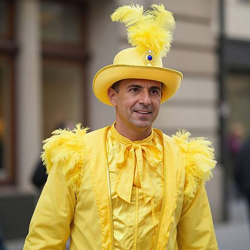 Man in Yellow Carnival Costume