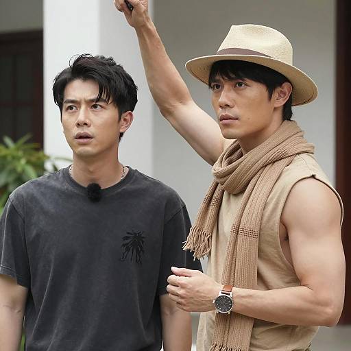 Surprised Encounter in Greenery Setting