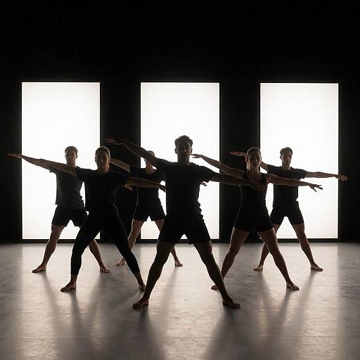 Six Dancers Under Rectangular Backlights