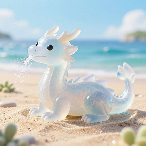Translucent Cartoon Aquatic Dragon