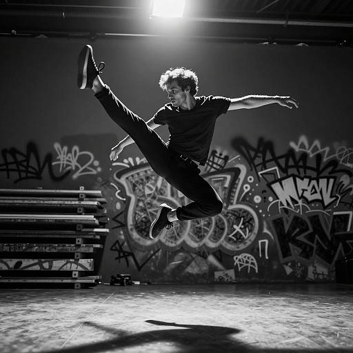 Dynamic Black and White Male Dancer