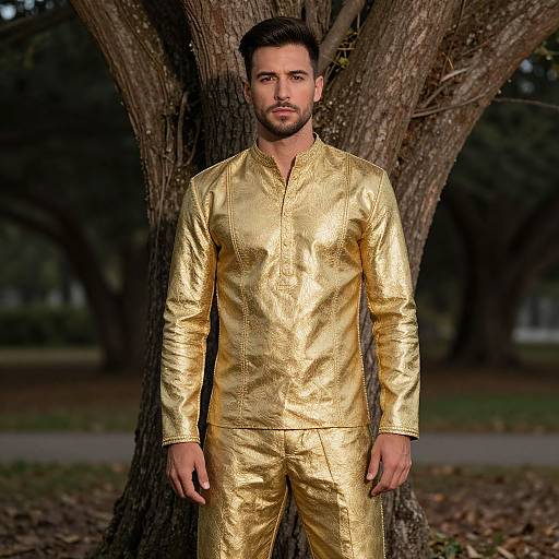 Man in Golden Link Costume