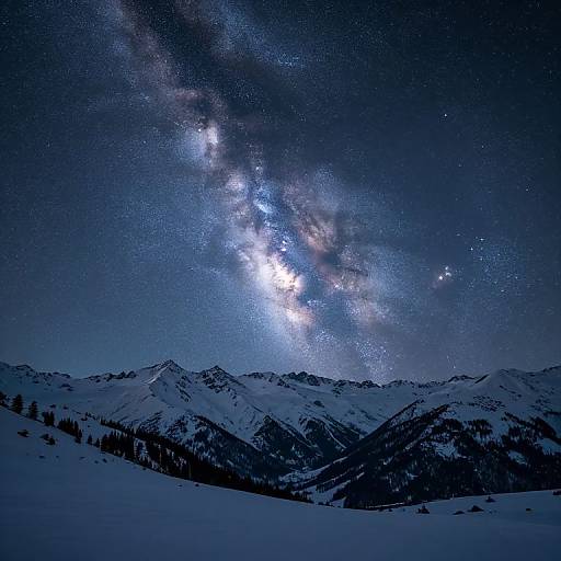 Serene Alpine Night Under Milky Way