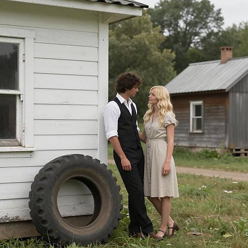 Charming Rural Scene with Couple