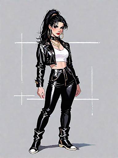 Urban Chic Woman in Faux Leather