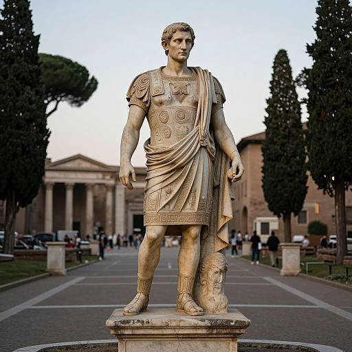 Majestic Roman Leader Statue