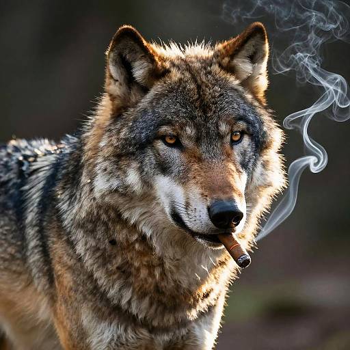 Photorealistic Wolf in Formal Attire