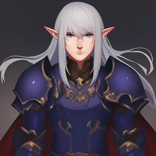 Illustration of Estinien varlineau, final fantasy in the style of Distr