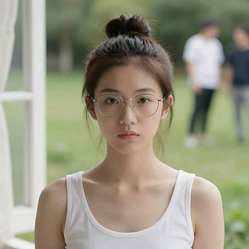 Contemplative Young Woman in Nature