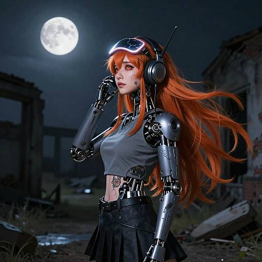 Bioluminescent Android Cowboy Shot