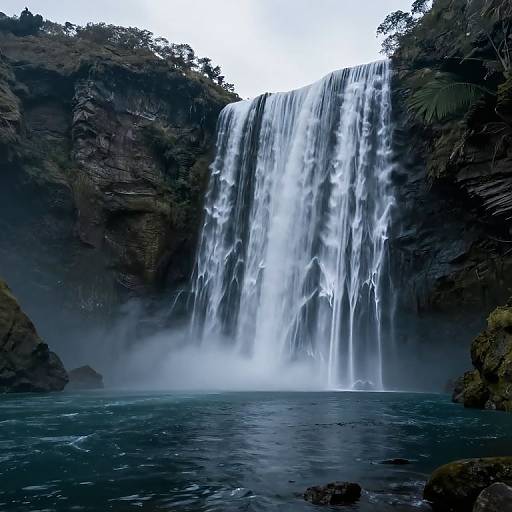 Inverted Mountains and Ethereal Waterfalls