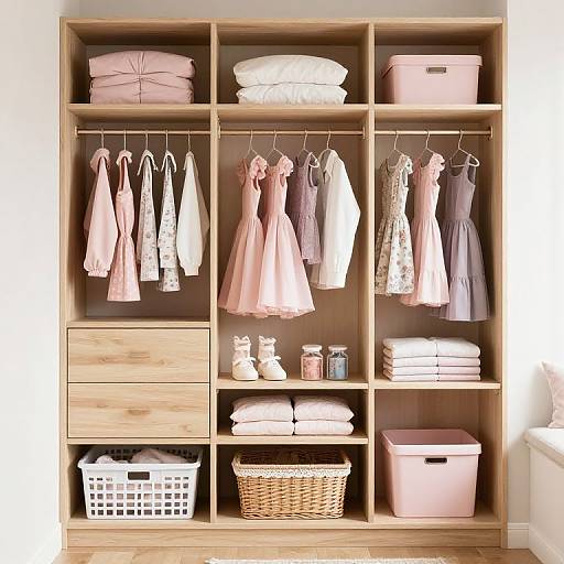 Organized Elfa Closet for Little Girl