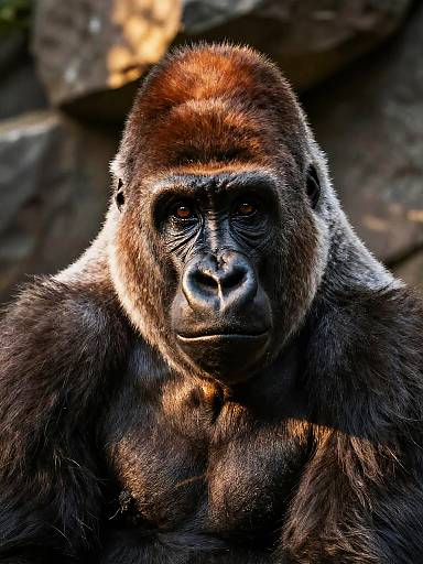 Close-Up Mountain Gorilla Portrait
