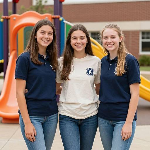 Geneva Students Smiling on Playground