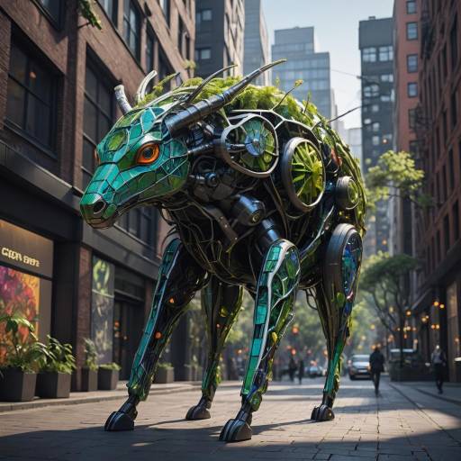 Innovative Cybernetic Animal in Urban Landscape Innovative Cybernetic Animal in Urban Landscape