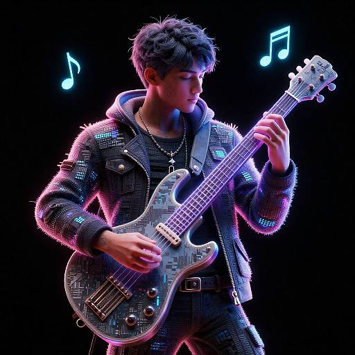 Cyberpunk Bard ASCII Art