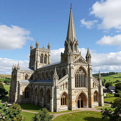3D Rendered Majestic Tintern Abbey