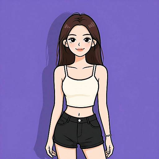 Smiling Woman in Casual Minimalist Outfit