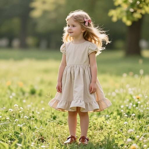 Young Girl in Sunny Meadow