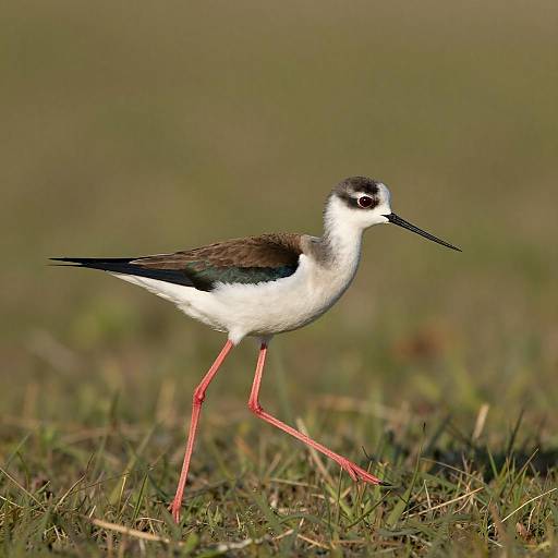 Elegant Black-Winged Stilt in Focus