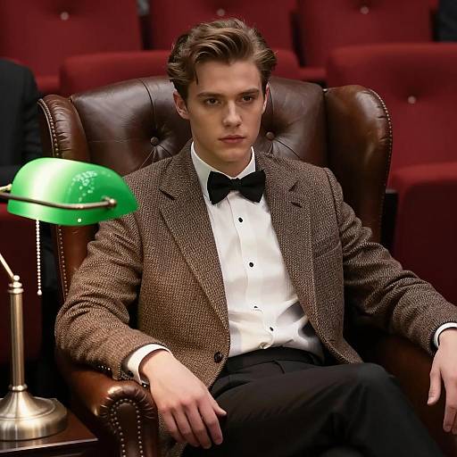 Sophisticated Young Man in Tweed Jacket