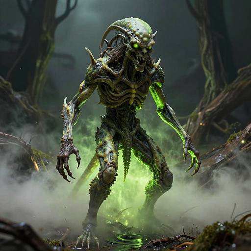 Synth-Hybrid Nightmare in Giger Style