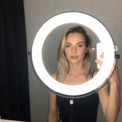 Blurry Blonde Woman Backlit by Light