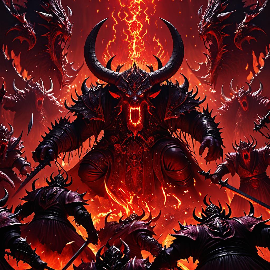 Epic Chaos Daemon Horde Illustration