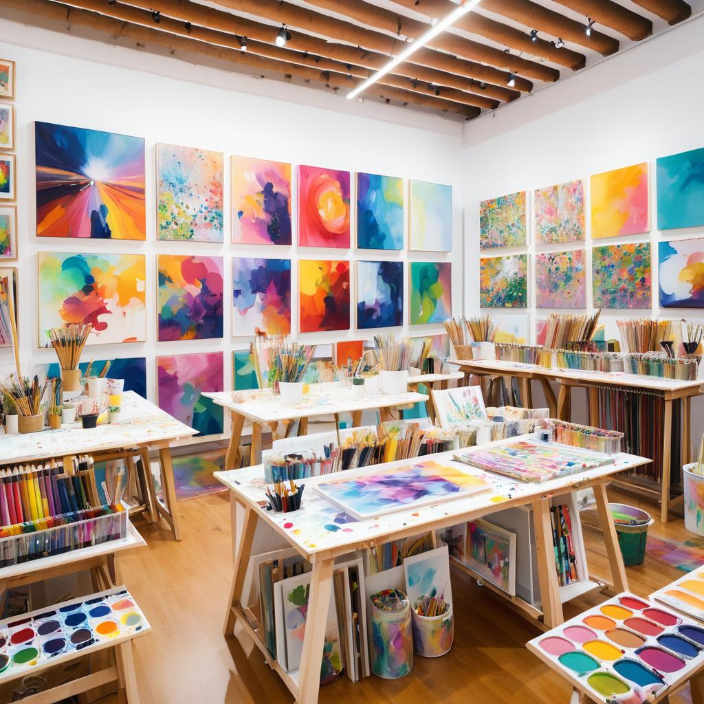 Vibrant Art Studio with Unique Gallery Space