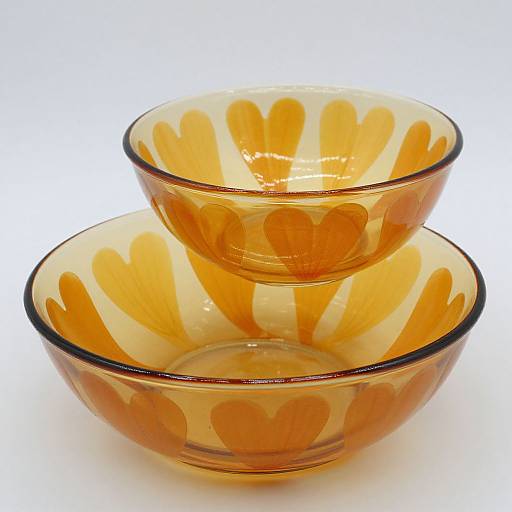 Mid-Century Floral Nesting Bowls