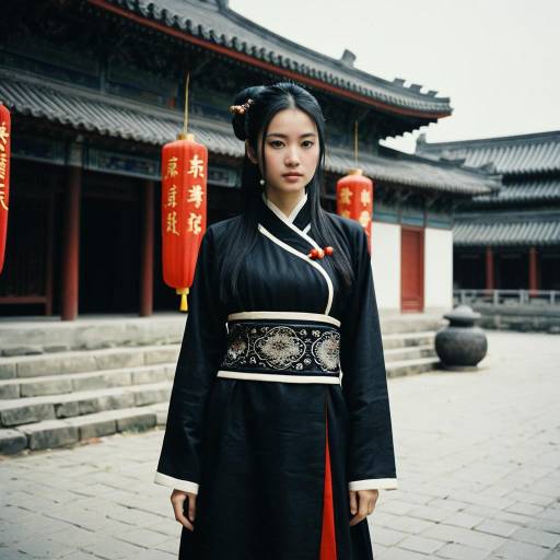 Young Woman in Traditional Chinese Attire