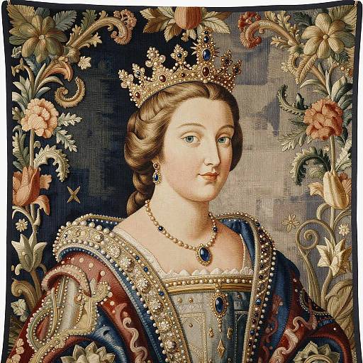Regal Empress in Baroque Tapestry