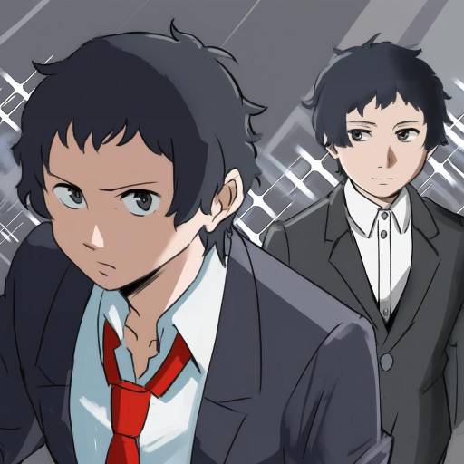 Illustration of Adachi tooru, persona in the style of Ereka