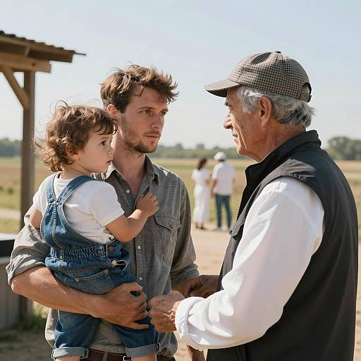 Family Bonding in a Scenic Field