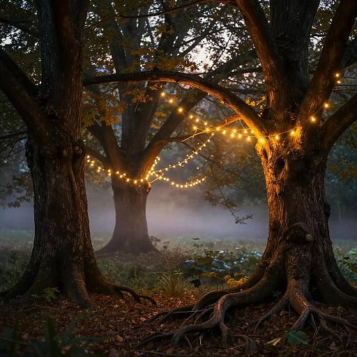 Serene Forest Clearing at Dusk