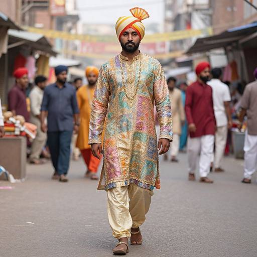 Colorful Baljeet Festival Costume