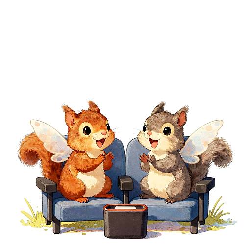 Playful Fairy Squirrels in Theater