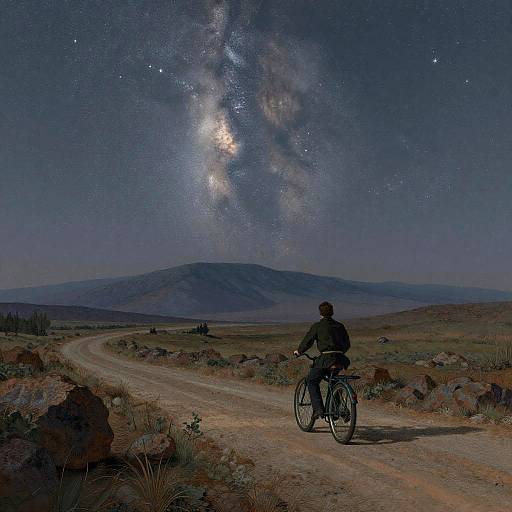 Surreal Starry Night Country Ride