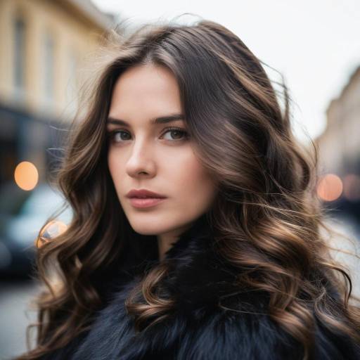 Portrait of Young Woman with Curly Hair Outdoors