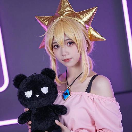 Cosplay Portrait with Neon Lights