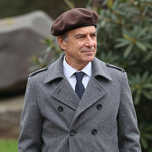 Charming Man in Nature with Beret