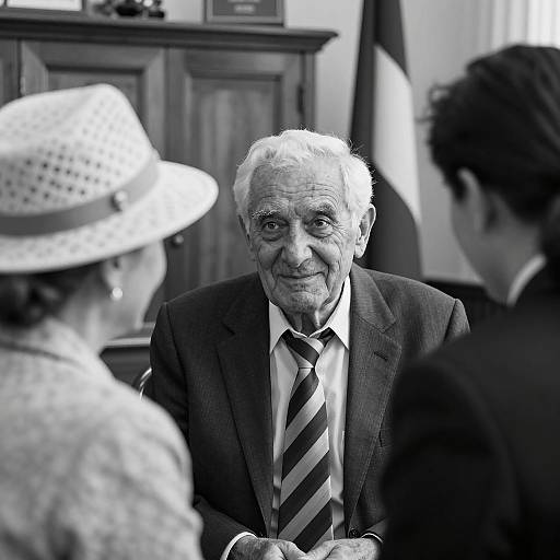 Elegant Black and White Portrait Scene