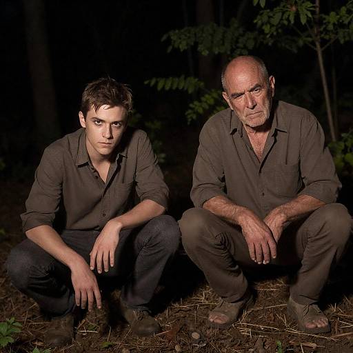 Intense Night Encounter in the Forest