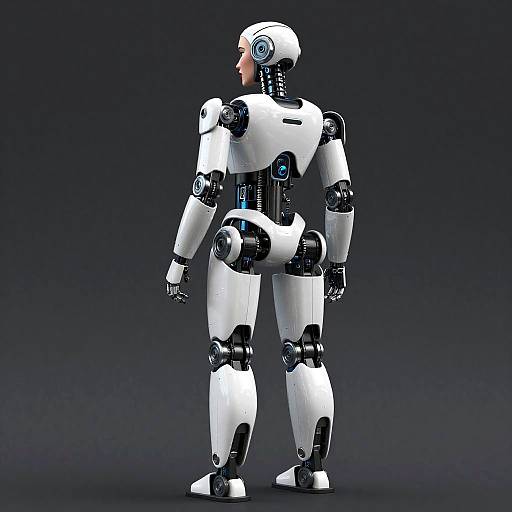 Futuristic Sleek Female Robot Portrait