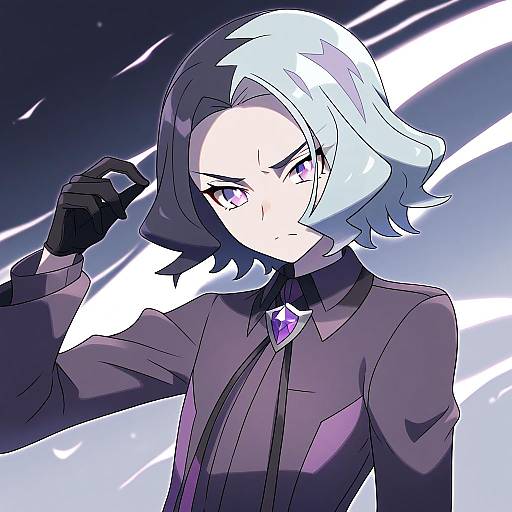 Illustration of Amethio (pokemon), pokemon in the style of Asatsuki (fgfff)