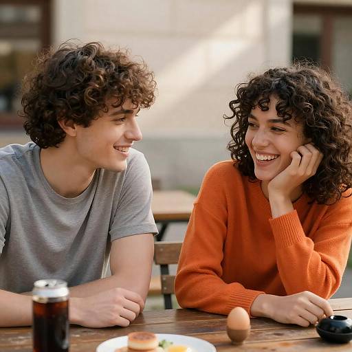 Young Couple Enjoying Outdoor Meal